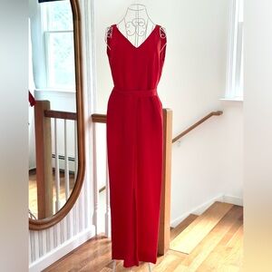 Banana Republic red jumpsuit